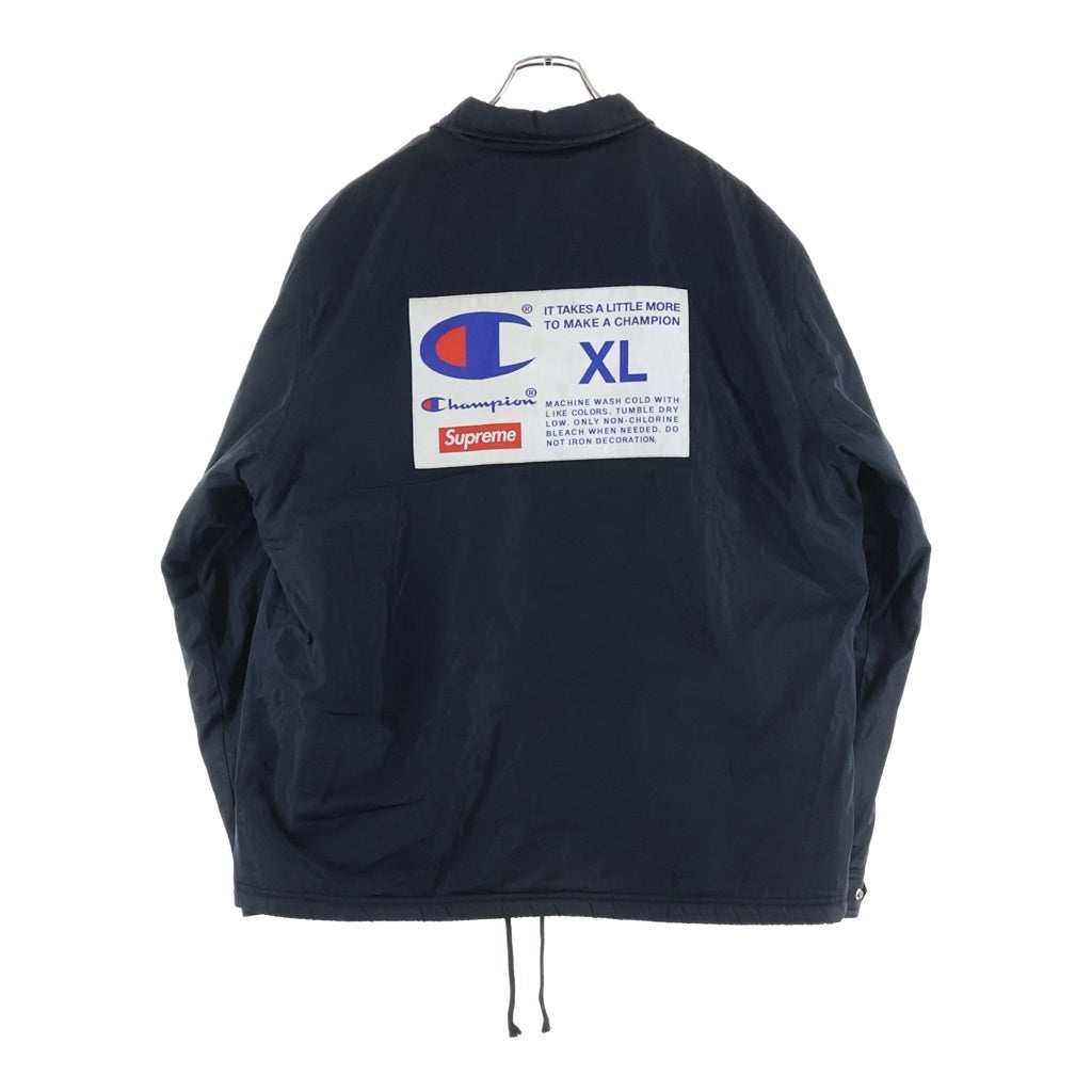 SUPREME(シュプリーム) ×Champion Label Coaches Jacket チャンピオン レーベル コーチジャケット ブラック