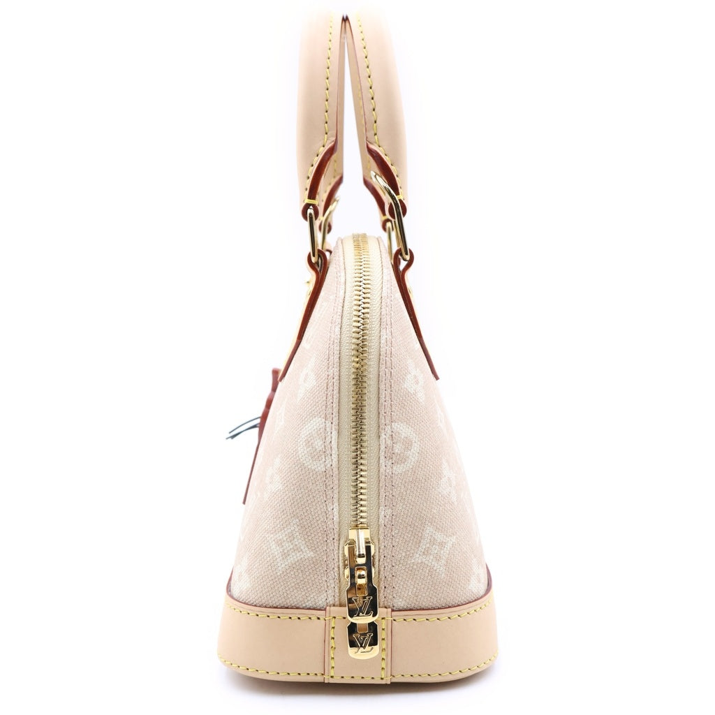 LOUIS VUITTON(ルイヴィトン) ミャオグラム・キャンバス アルマBB 2WAYハンドバッグ ショルダーバッグ ベージュ レザー×PVC M25728 ゴールド金具 レディース