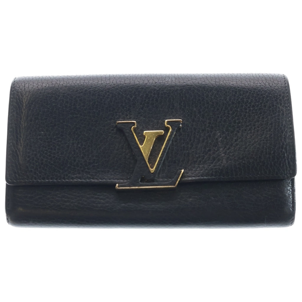 LOUIS VUITTON(ルイヴィトン) ポルト フォイユ カプシーヌ トリヨンレザー ロングウォレット ブラック MI1186 M61248 レディース
