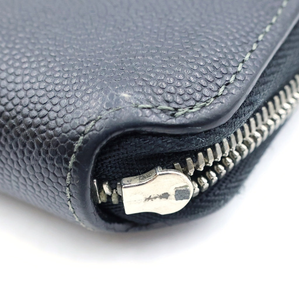 Cartier(カルティエ) サントス ラウンドファスナー 長財布 レザー ブラック