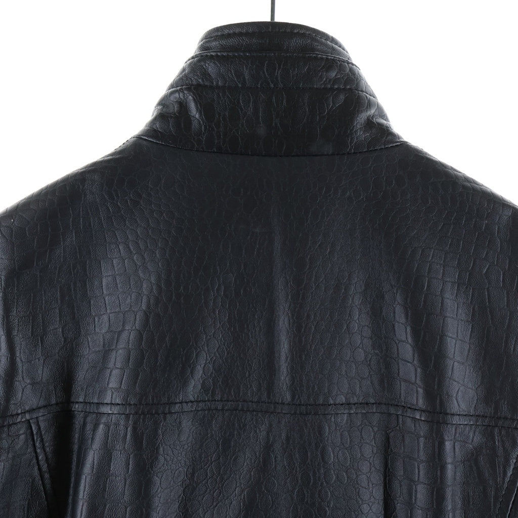MEN'S TENORAS(メンズティノラス) ジップフライ シングルライダースジャケット ラムスキン レザージャケット ブラック TA-6508