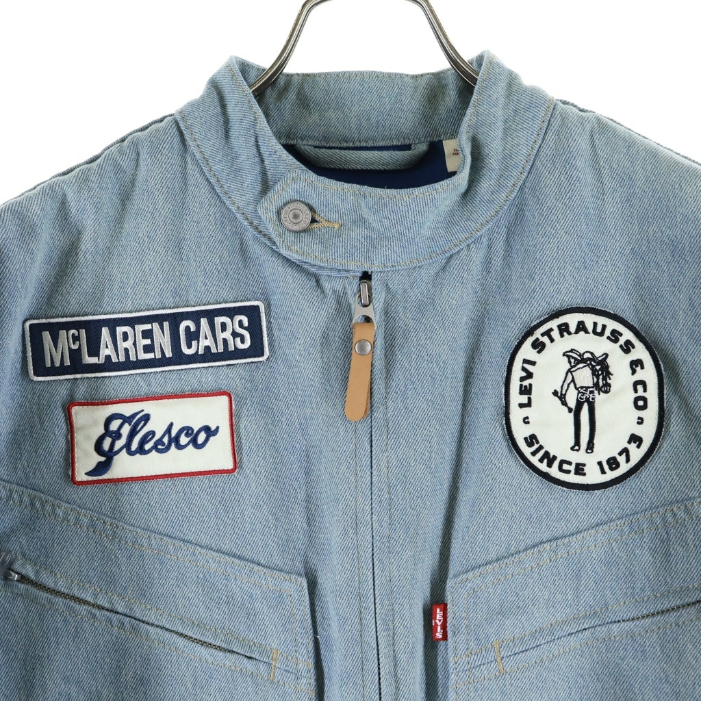Levi's(リーバイス) ×MCLAREN RACING マクラーレンレーシング パッチデザイン ジップアップ デニムジャケット ブルー PC9-A8989-0000