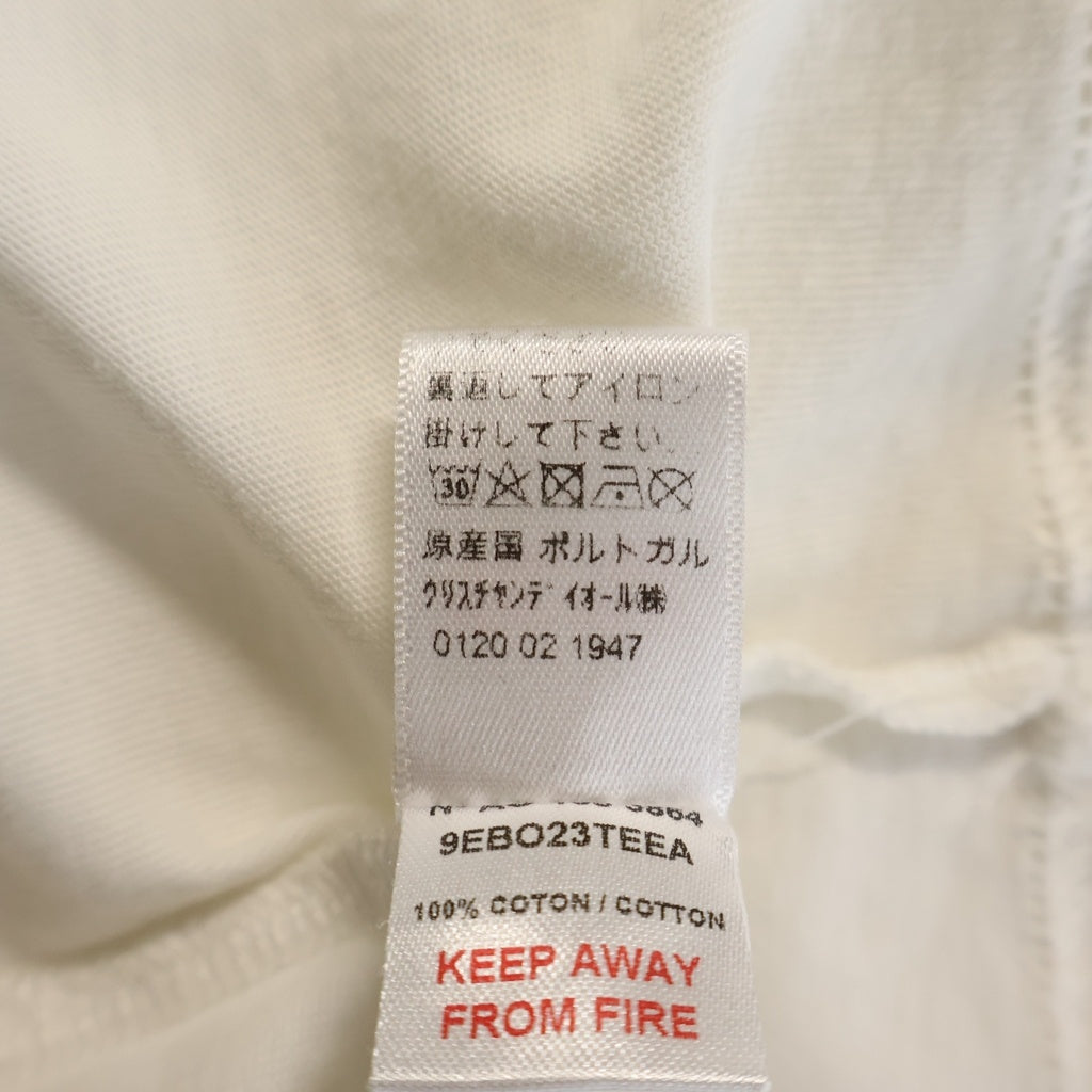 Christian Dior(クリスチャンディオール) ×Kaws カウズ ハチ刺繍 ロゴプリント クルーネック 半袖Tシャツ カットソー ホワイト 9EBO23TEEA