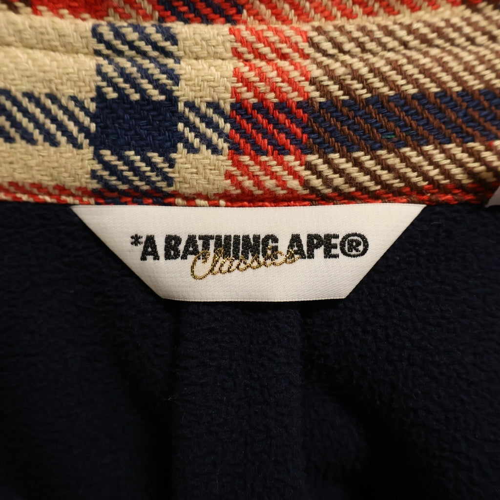 A BATHING APE(アベイシングエイプ) ラブジェネ チェック柄 CPO ジャケット マルチ