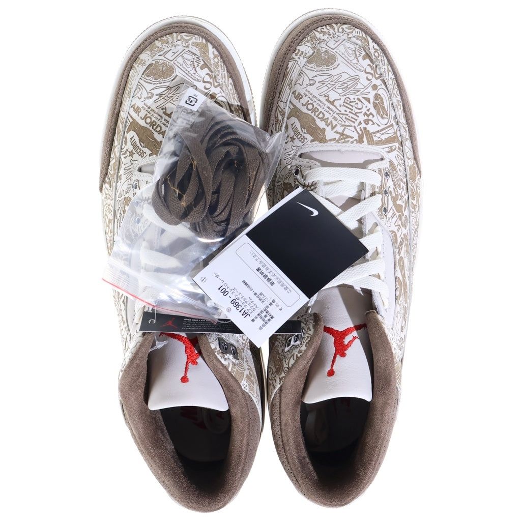 NIKE(ナイキ) AIR JORDAN 3 RETRO LASER エアジョーダン3 レトロ レーサー ハイカットスニーカー ホワイト/ブラウン US11.5/29.5cm JA1369-001