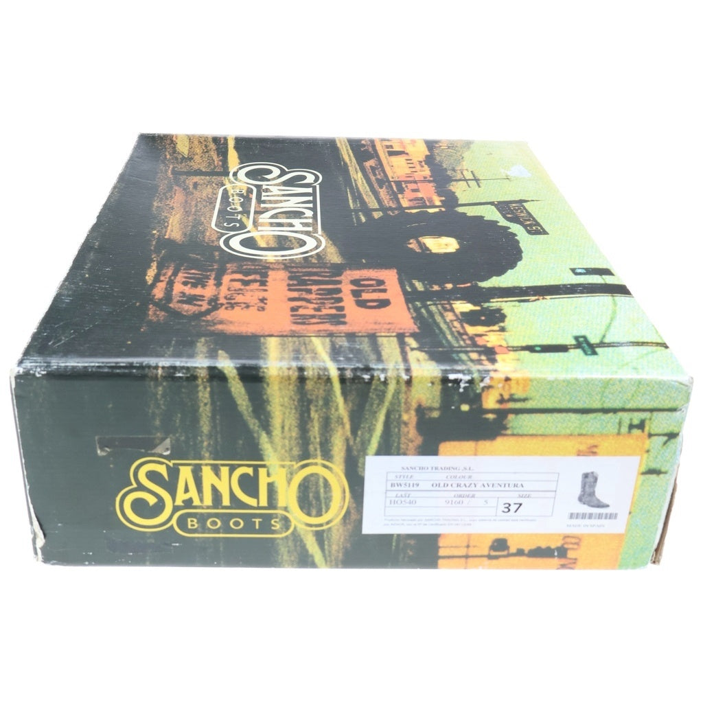 NO BRAND(ノーブランド) SANCHO BOOTS サンチョ デザインステッチ パイソン柄 ウエスタンブーツ ベージュ レディース