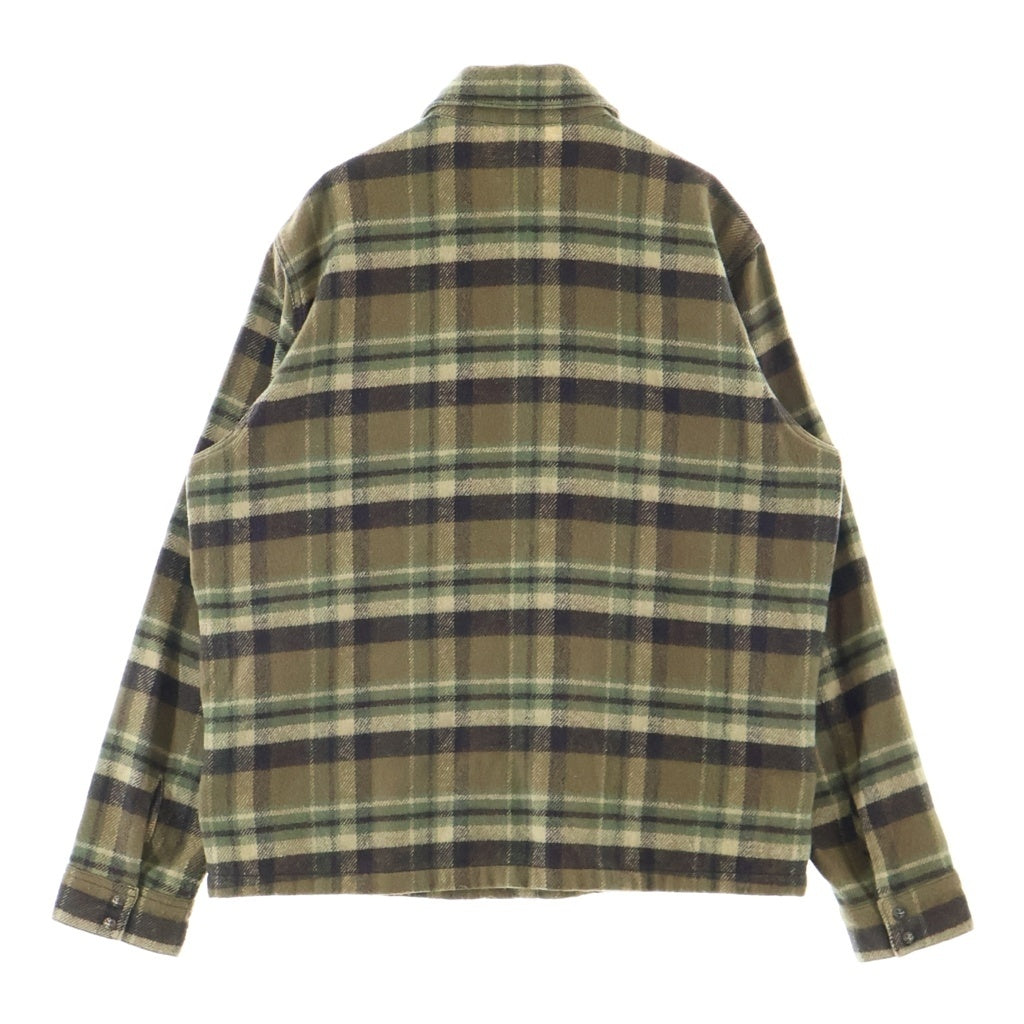 CHROME HEARTS(クロムハーツ) WORK DOG ワークドッグ クロスボタンチェック柄フランネルシャツ カーキ