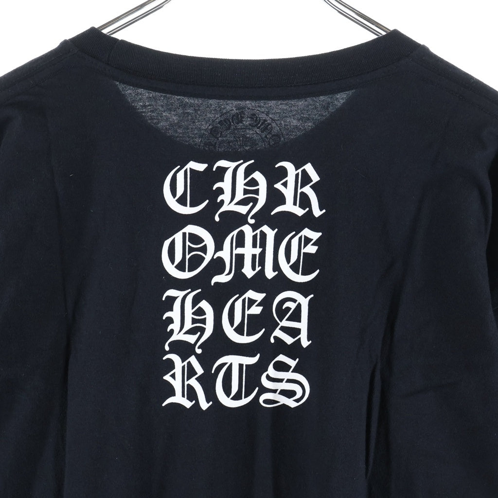 CHROME HEARTS(クロムハーツ) Vertical Logo Long Sleeve Tee ヴァーティカルロゴ ロングスリーブ クルーネック 長袖Tシャツ カットソー ブラック