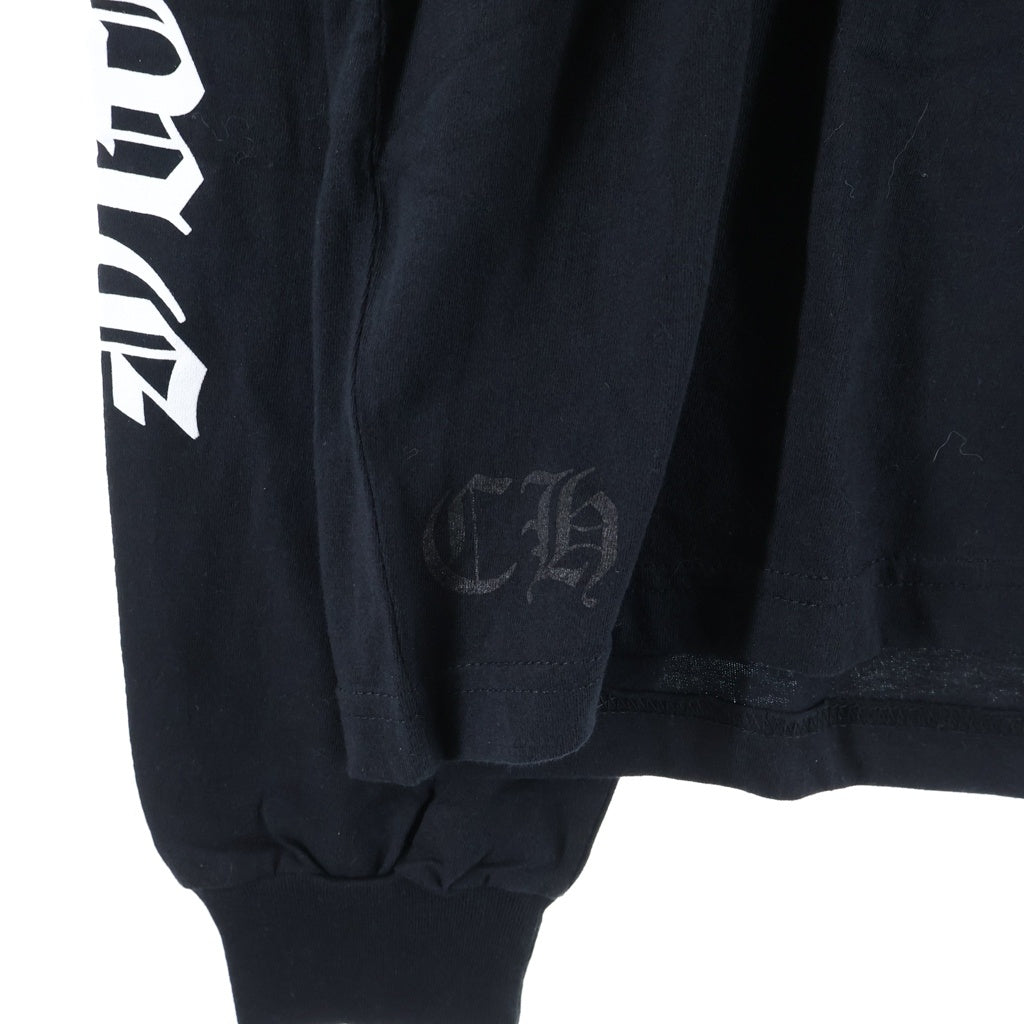 CHROME HEARTS(クロムハーツ) Vertical Logo Long Sleeve Tee ヴァーティカルロゴ ロングスリーブ クルーネック 長袖Tシャツ カットソー ブラック