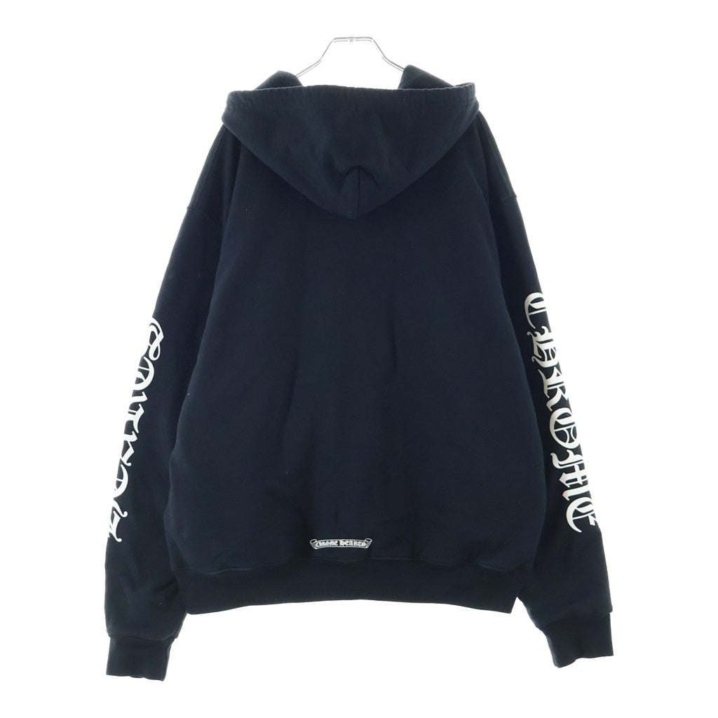 CHROME HEARTS(クロムハーツ) Vertical Logo Fleece Zip Up Hoodie バーティカル・ロゴ・フリース・ジップアップ・フーディー ブラック