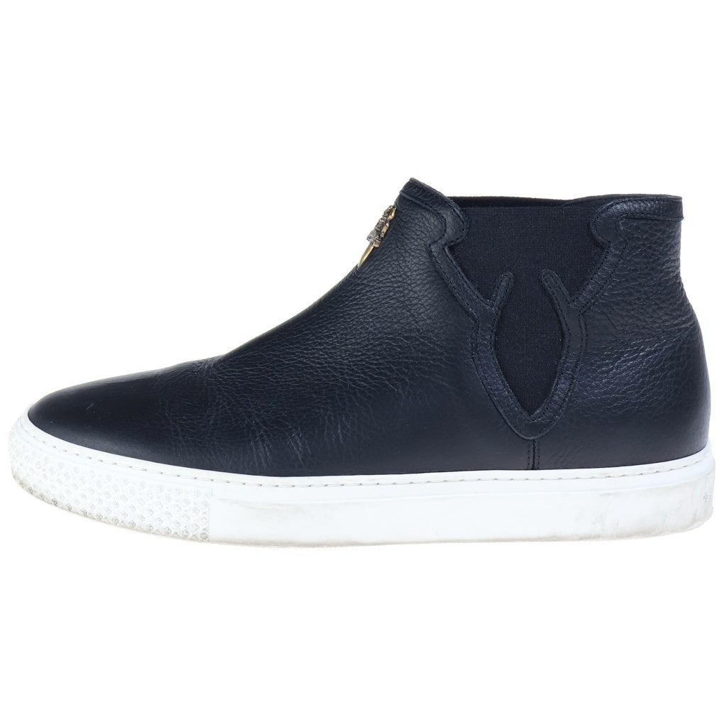 CHROME HEARTS(クロムハーツ) DAGGER MID TOP ミッドトップ ダガー装飾サイドゴアハイカットレザースニーカー ブラック