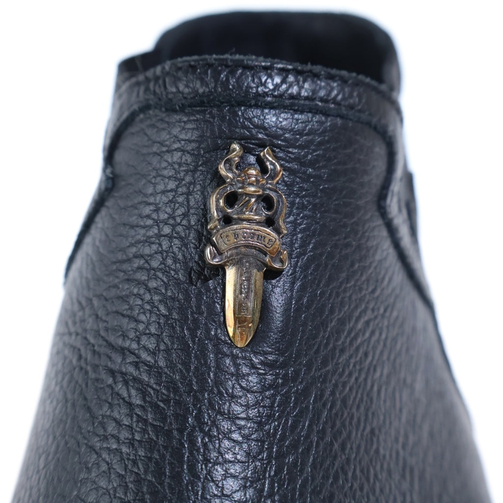 CHROME HEARTS(クロムハーツ) DAGGER MID TOP ミッドトップ ダガー装飾サイドゴアハイカットレザースニーカー ブラック