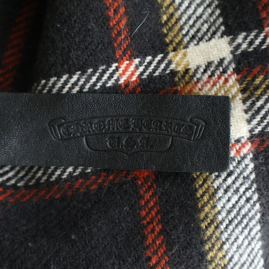 CHROME HEARTS(クロムハーツ) Y NOT WORK DOG ワークドッグ クロスボタンチェック柄フランネルシャツ ブラック/レッド