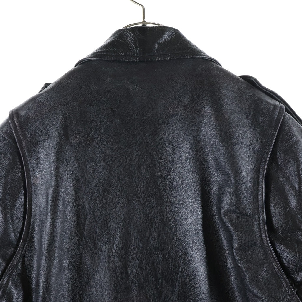 NO BRAND(ノーブランド) Mughal Sports(ムガルスポーツ) レザー ダブルライダースジャケット ブラック