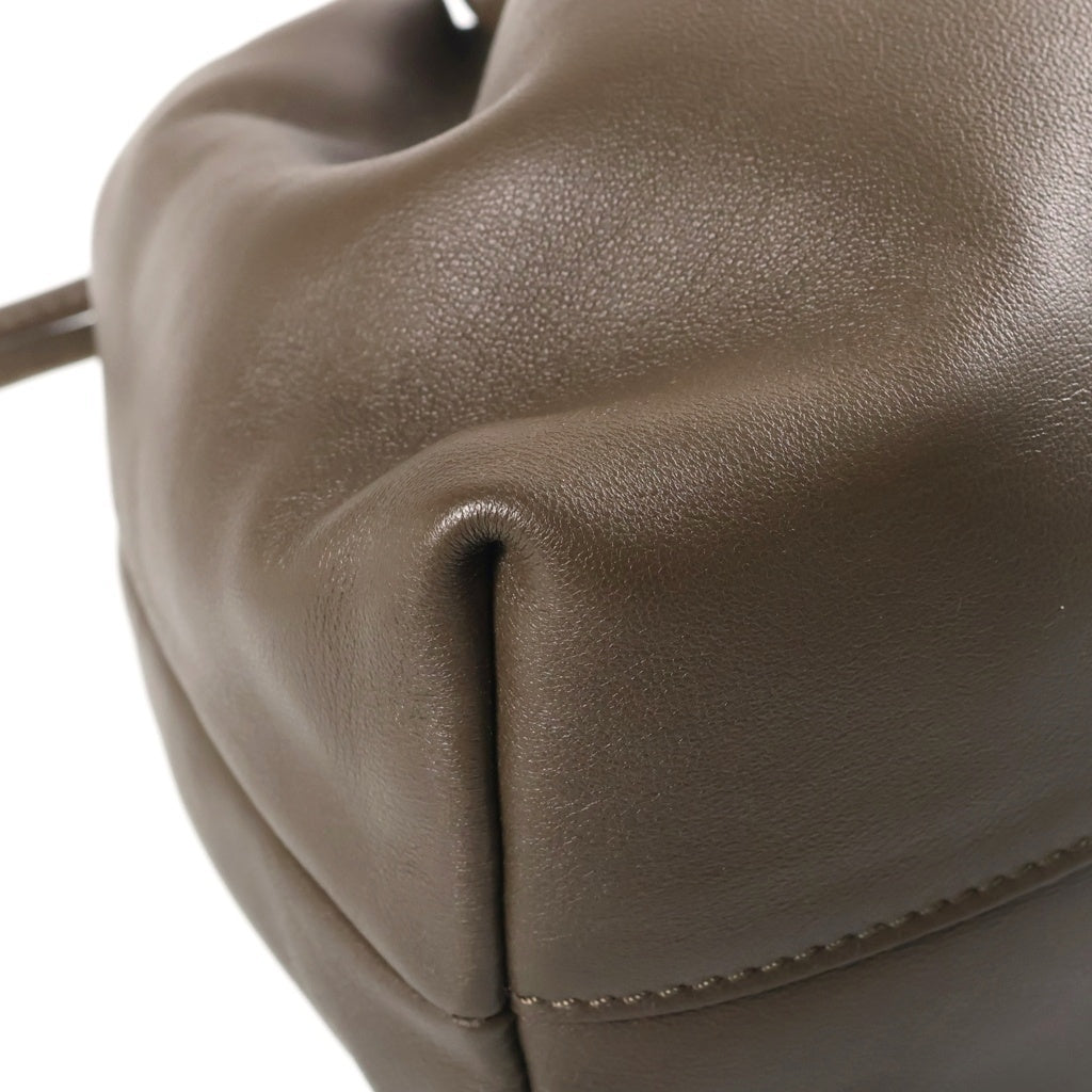 LOEWE(ロエベ) フラメンコ ミディアム ドローストリング レザー 2WAY ハンド ショルダーバッグ カーキ レディース