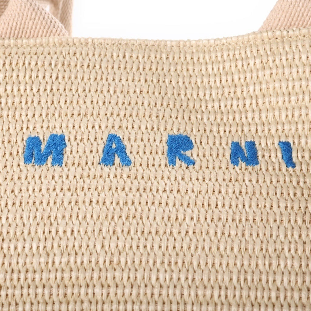 MARNI(マルニ) ラフィア スモール トートバッグ ショルダーバッグ ベージュ レディース SHMP0077U0
