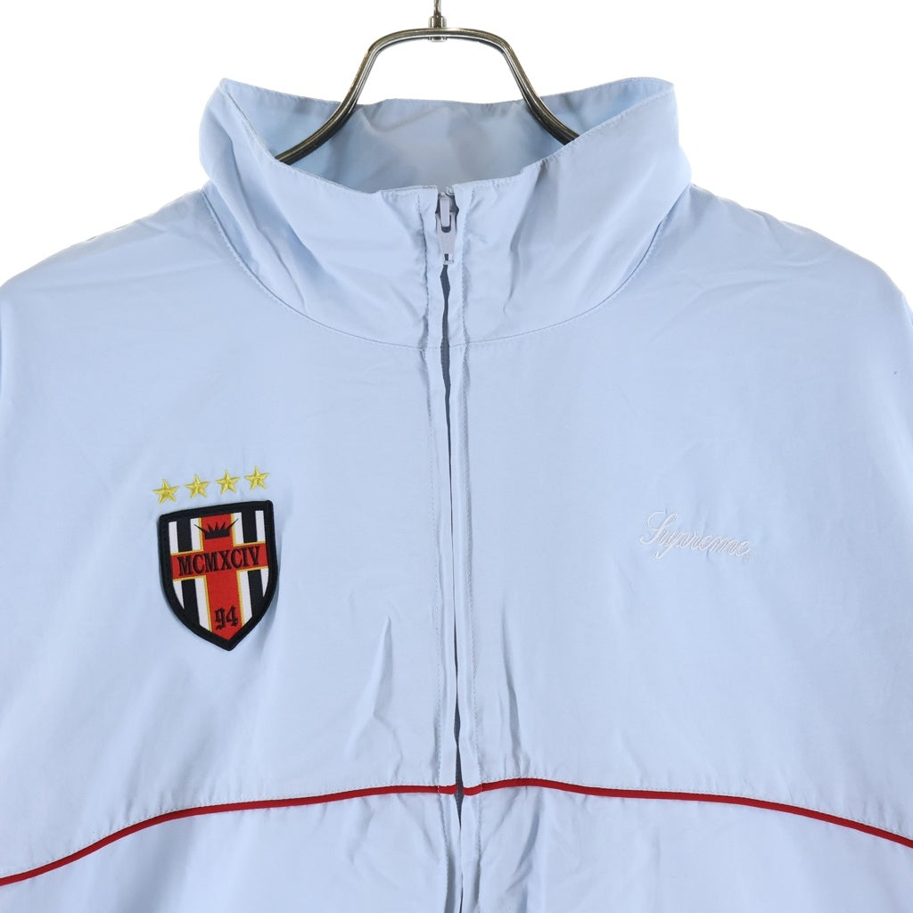 SUPREME(シュプリーム) 26AW Cross Track Jacket バッククロスロゴデザイン ジップアップ ナイロン ジャケット ライトブルー