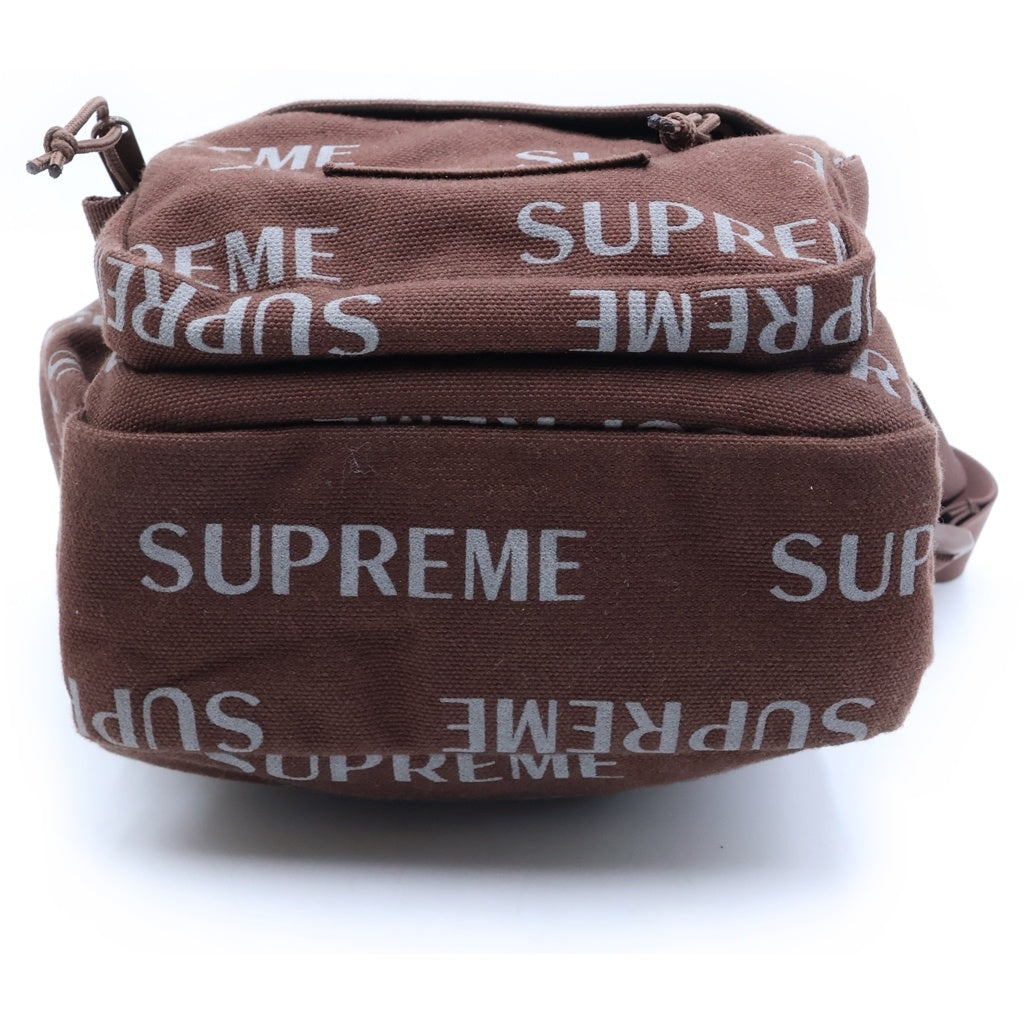 SUPREME(シュプリーム) 26AW Shoulder Bag 総柄ロゴデザイン マルチポケット ウエスト ショルダーバッグ ブラウン レディース