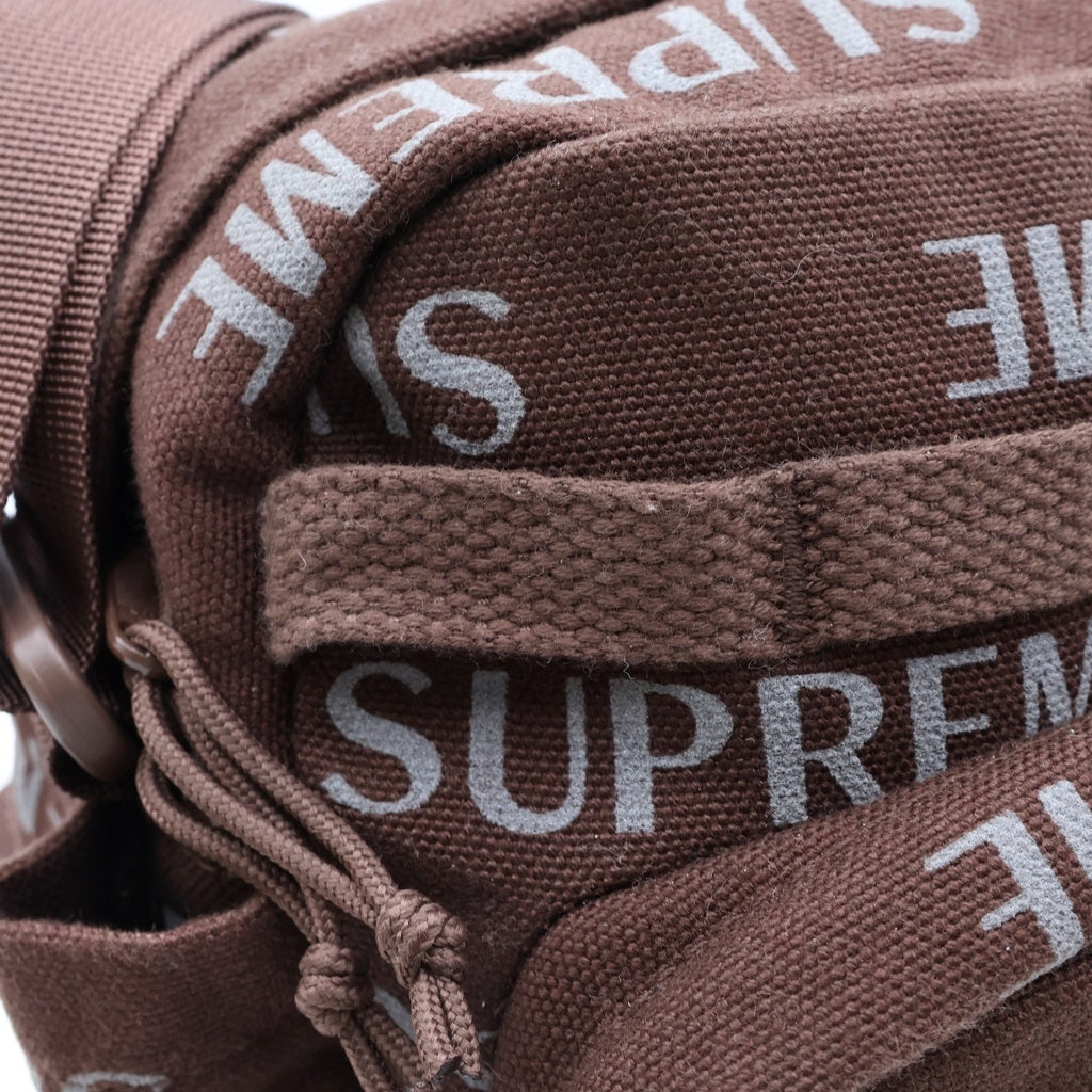 SUPREME(シュプリーム) 26AW Shoulder Bag 総柄ロゴデザイン マルチポケット ウエスト ショルダーバッグ ブラウン レディース