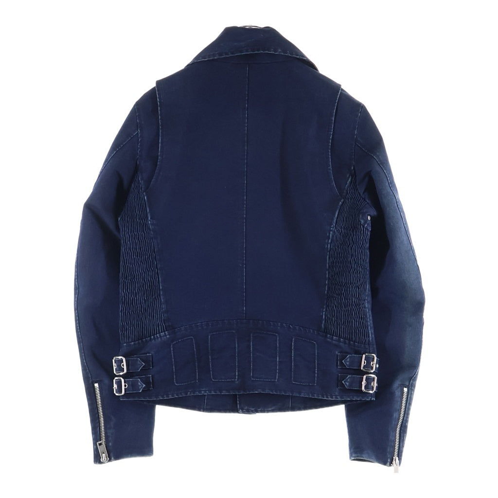 DIESEL(ディーゼル) マルチポケット コットン ジップアップ ダブルライダース ジャケット ブラック TR750018