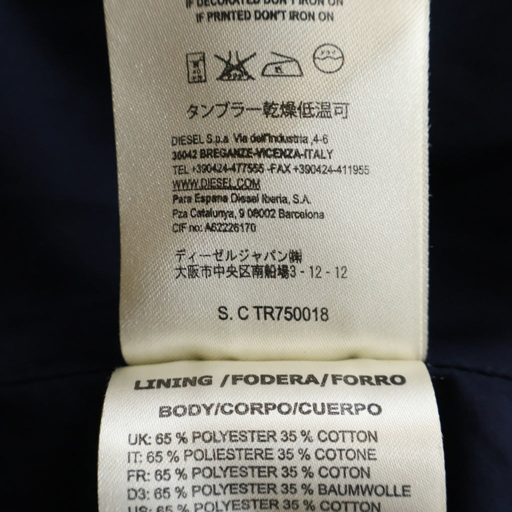 DIESEL(ディーゼル) マルチポケット コットン ジップアップ ダブルライダース ジャケット ブラック TR750018