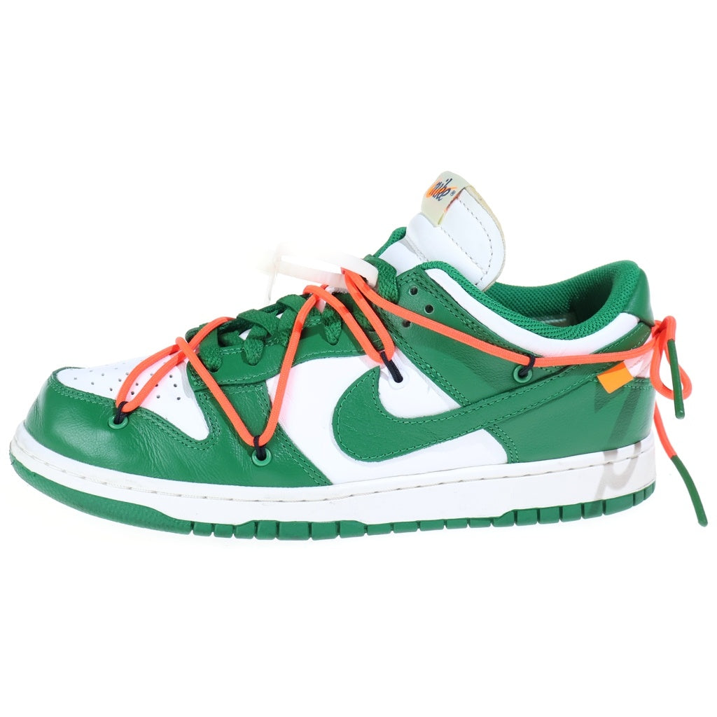NIKE(ナイキ) ×OFF-WHITE DUNK LOW オフホワイト ダンク ローカットスニーカー ホワイト/グリーン US9/27cm CT0856-100