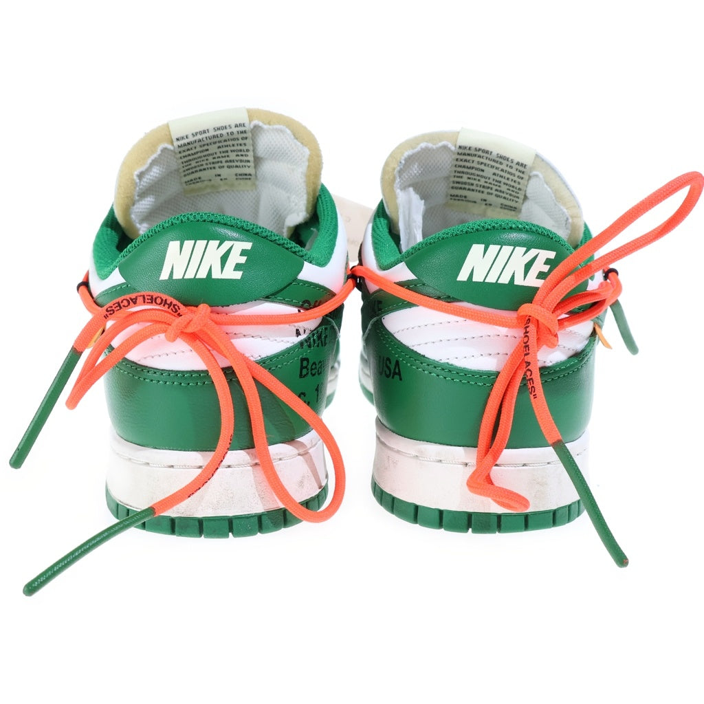 NIKE(ナイキ) ×OFF-WHITE DUNK LOW オフホワイト ダンク ローカットスニーカー ホワイト/グリーン US9/27cm CT0856-100