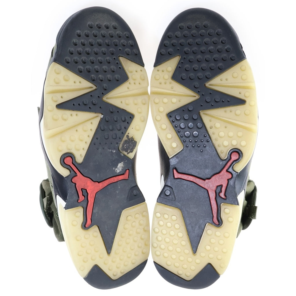 NIKE(ナイキ) ×TRAVIS SCOTT AIR JORDAN 6 RETRO MEDIUM OLIVE CN1084-200 トラヴィススコット エアジョーダン6 ミディアムオリーブ ハイカットスニーカー カーキ US9/27cm