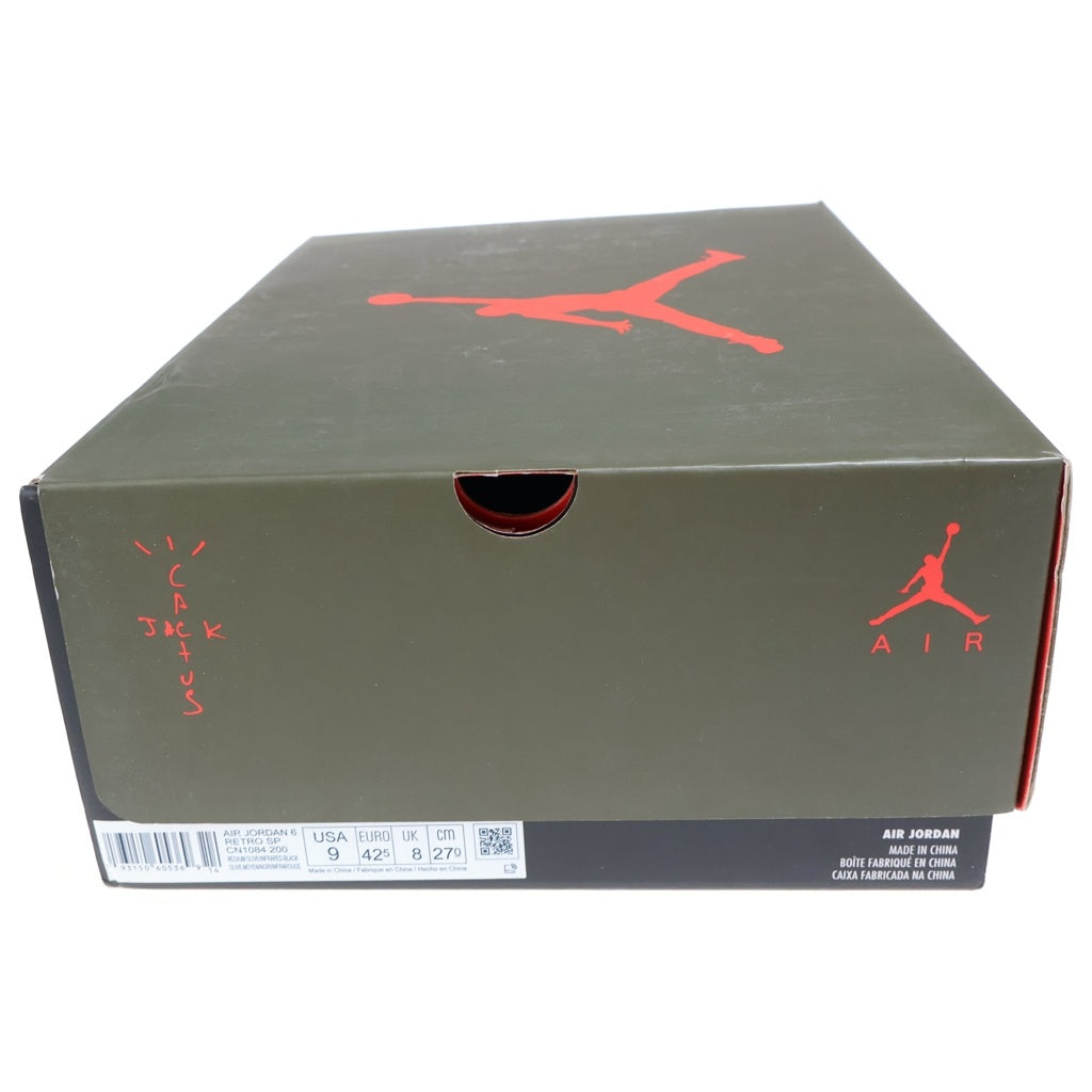 NIKE(ナイキ) ×TRAVIS SCOTT AIR JORDAN 6 RETRO MEDIUM OLIVE CN1084-200 トラヴィススコット エアジョーダン6 ミディアムオリーブ ハイカットスニーカー カーキ US9/27cm