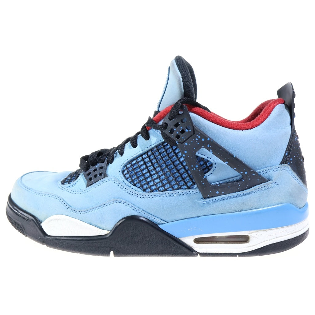 NIKE(ナイキ) ×TRAVIS SCOTT AIR JORDAN 4 RETRO CACTUS JACK 308497-406 トラヴィススコット エアジョーダン4 カクタスジャック ローカットスニーカー ブルー US9.5/27.5cm