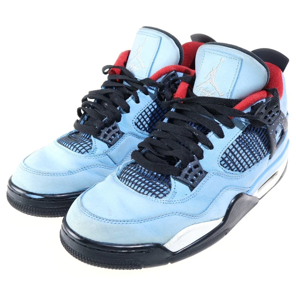 NIKE(ナイキ) ×TRAVIS SCOTT AIR JORDAN 4 RETRO CACTUS JACK 308497-406 トラヴィススコット エアジョーダン4 カクタスジャック ローカットスニーカー ブルー US9.5/27.5cm