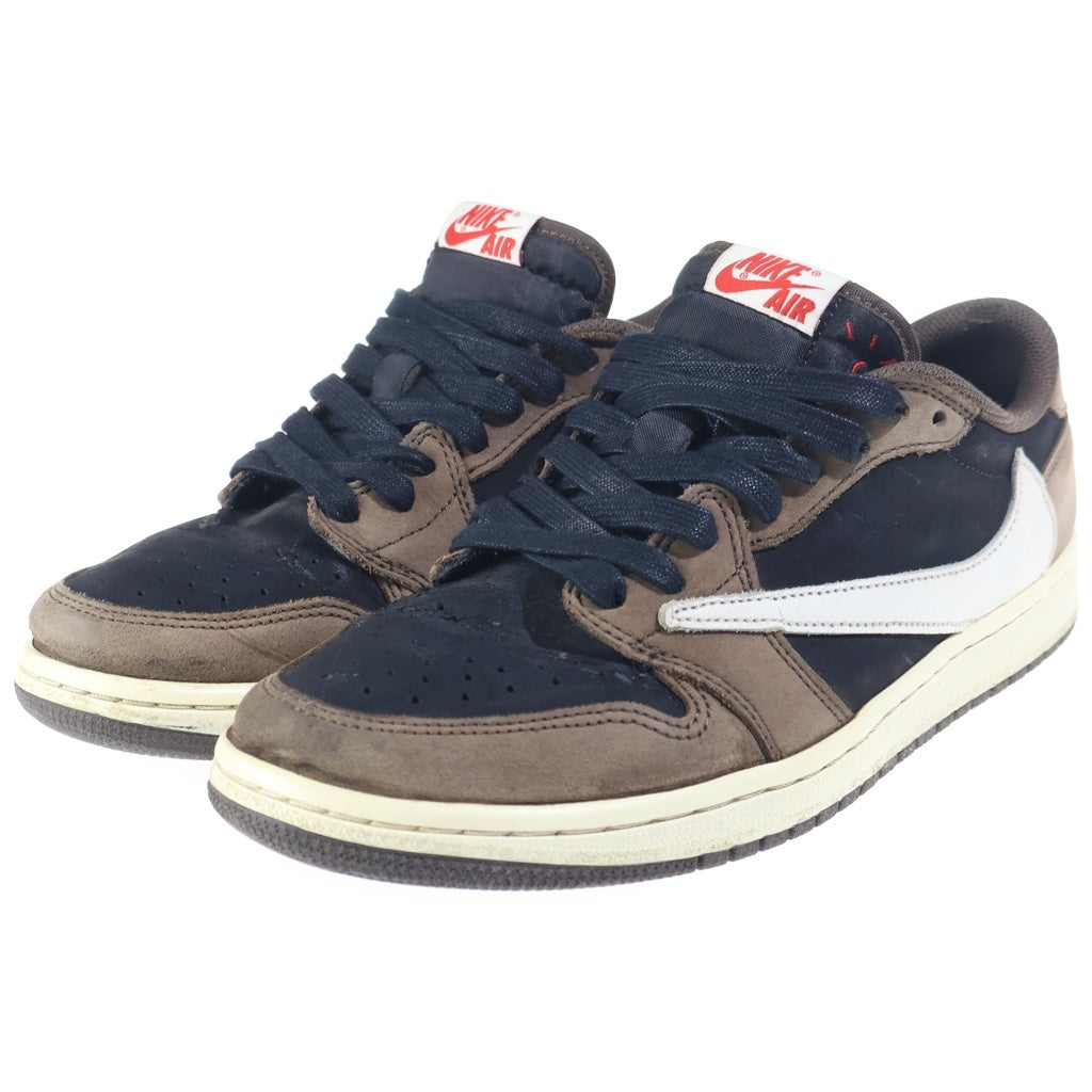 NIKE(ナイキ) ×TRAVIS SCOTT AIR JORDAN 1 LOW OG SP-T CQ4277-001 トラヴィススコット エアジョーダン ローカットスニーカー ブラウン/ブラック US9/27cm