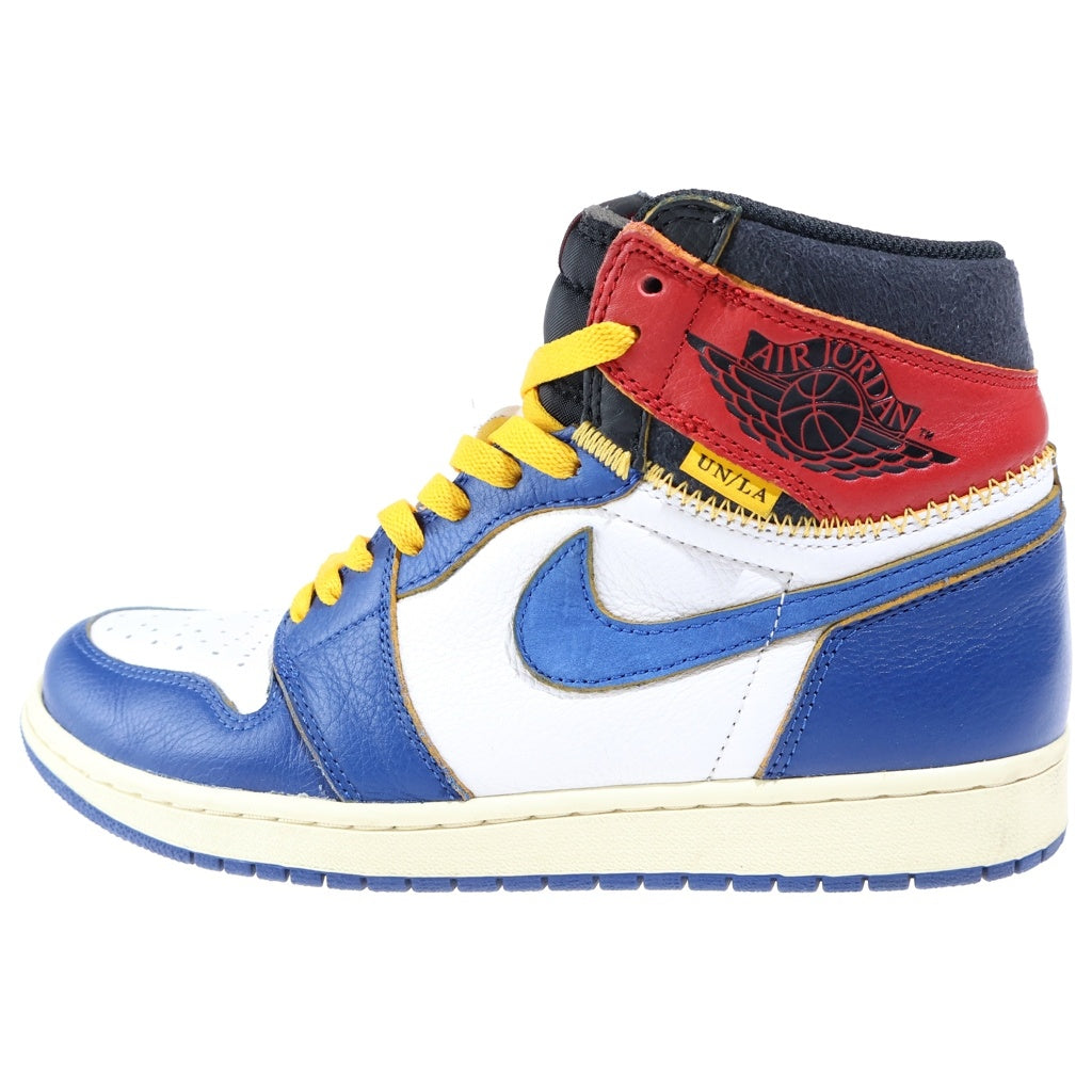 NIKE(ナイキ) ×UNION AIR JORDAN 1 RETRO HIGH OG BV1300-146 ユニオン エアジョーダン1 NRG ハイカットスニーカー ブルー/レッド US9.5/27.5cm