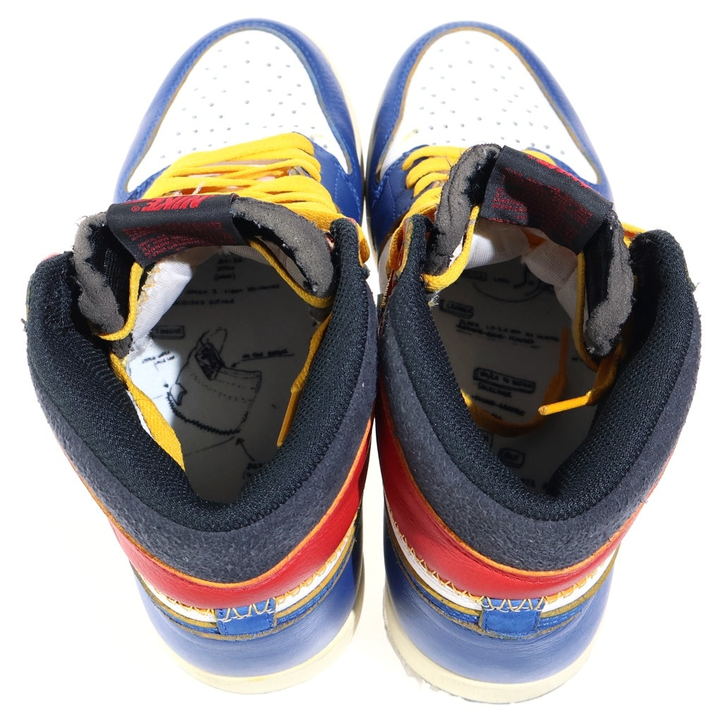 NIKE(ナイキ) ×UNION AIR JORDAN 1 RETRO HIGH OG BV1300-146 ユニオン エアジョーダン1 NRG ハイカットスニーカー ブルー/レッド US9.5/27.5cm