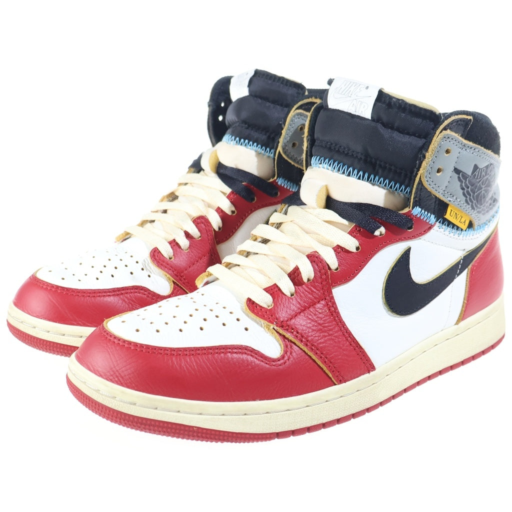 NIKE(ナイキ) ×UNION AIR JORDAN 1 RETRO HIGH OG CHICAGO/SHADOW HV8563-600 ユニオン エアジョーダン1 レトロ シカゴ/シャドウ ハイカットスニーカー レッド/ホワイト/ブラック US9/27cm
