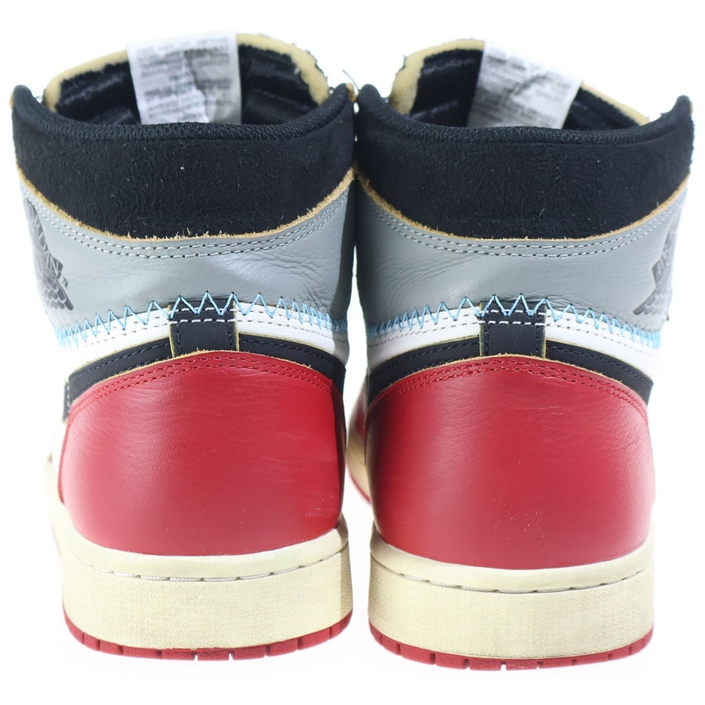 NIKE(ナイキ) ×UNION AIR JORDAN 1 RETRO HIGH OG CHICAGO/SHADOW HV8563-600 ユニオン エアジョーダン1 レトロ シカゴ/シャドウ ハイカットスニーカー レッド/ホワイト/ブラック US9/27cm