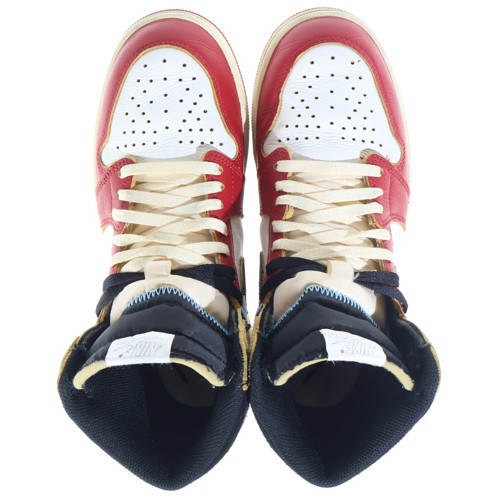 NIKE(ナイキ) ×UNION AIR JORDAN 1 RETRO HIGH OG CHICAGO/SHADOW HV8563-600 ユニオン エアジョーダン1 レトロ シカゴ/シャドウ ハイカットスニーカー レッド/ホワイト/ブラック US9/27cm
