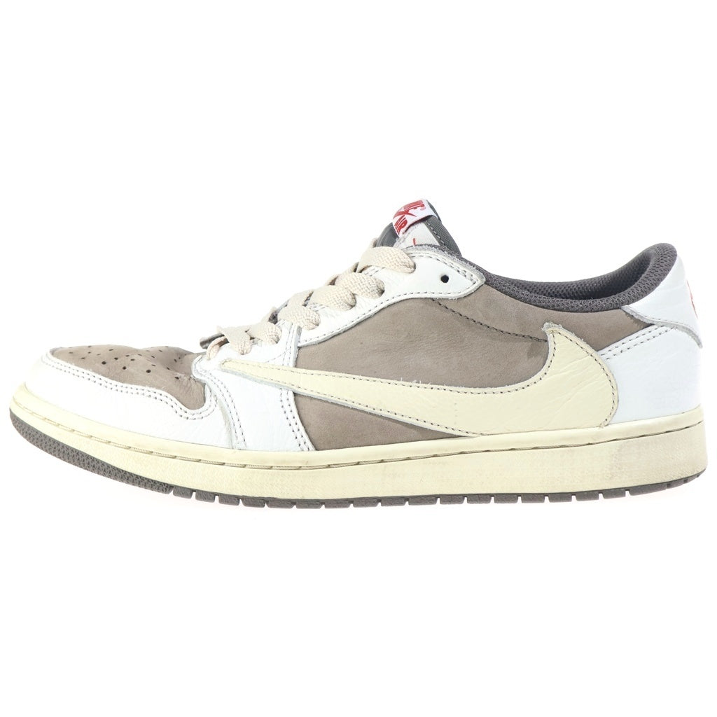 NIKE(ナイキ) ×Travis Scott Air Jordan 1 Low Reverse Mocha/Sail and Ridgerock DM7866-162 エアジョーダン1 ローカットスニーカー ブラウン/ホワイト US9/27cm