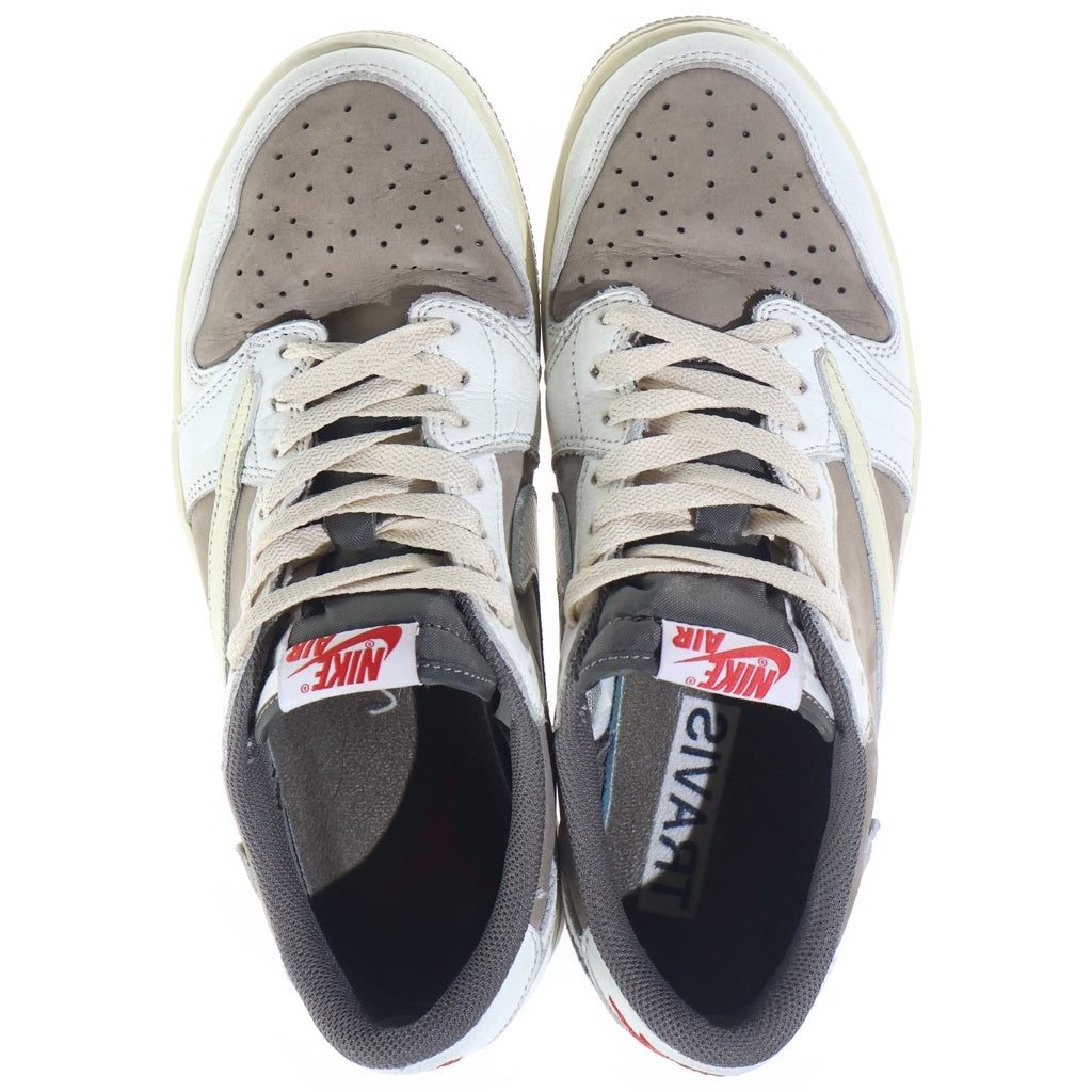 NIKE(ナイキ) ×Travis Scott Air Jordan 1 Low Reverse Mocha/Sail and Ridgerock DM7866-162 エアジョーダン1 ローカットスニーカー ブラウン/ホワイト US9/27cm