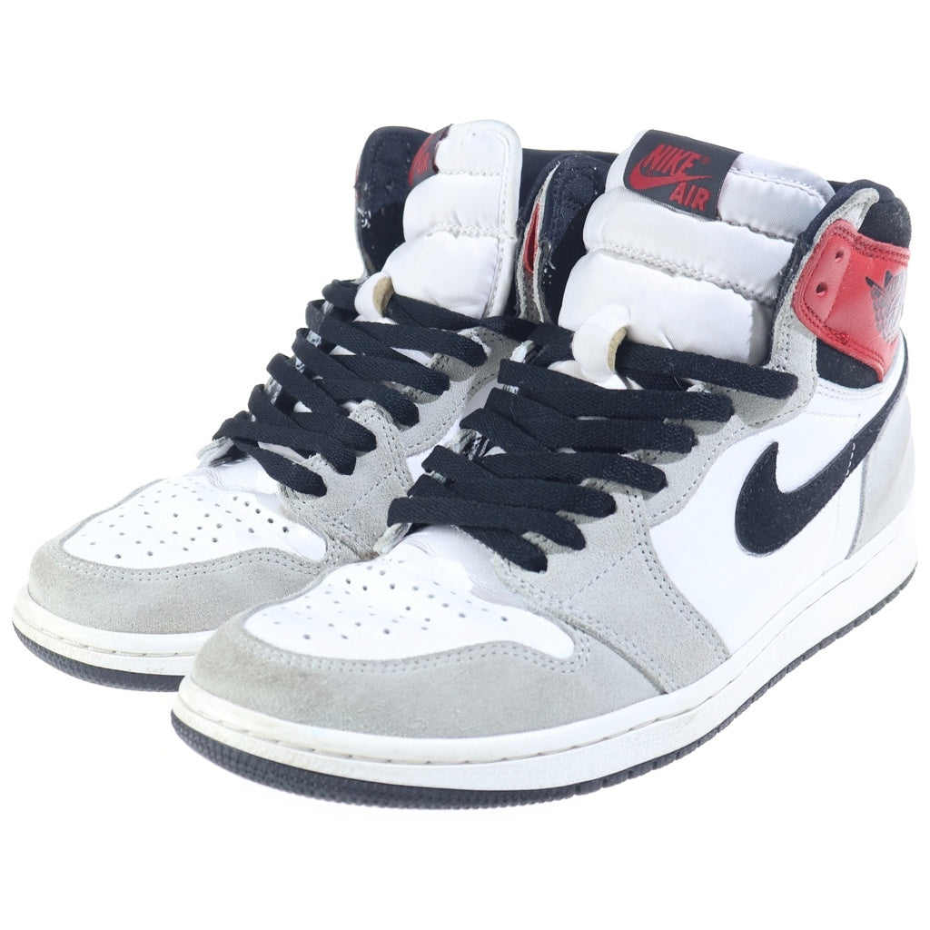 NIKE(ナイキ) AIR JORDAN 1 HIGH OG Light Smoke Grey 555088-126 エアジョーダン1 ハイ ライトスモークグレー ハイカットスニーカーシューズ グレー/レッド US9/27cm