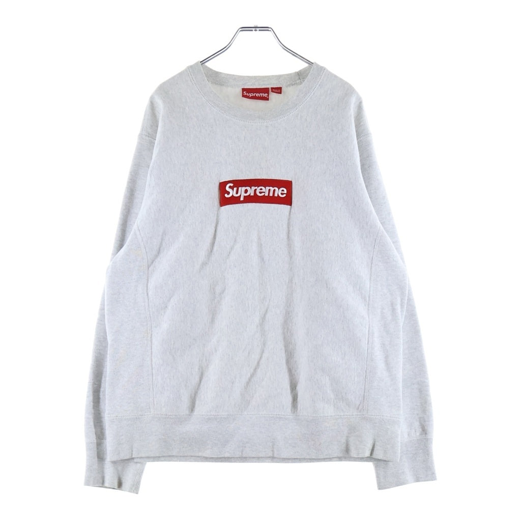 SUPREME(シュプリーム) 18AW Box Logo Crewneck Sweatshirt ボックスロゴ クルーネック 長袖 スウェット トレーナー グレー