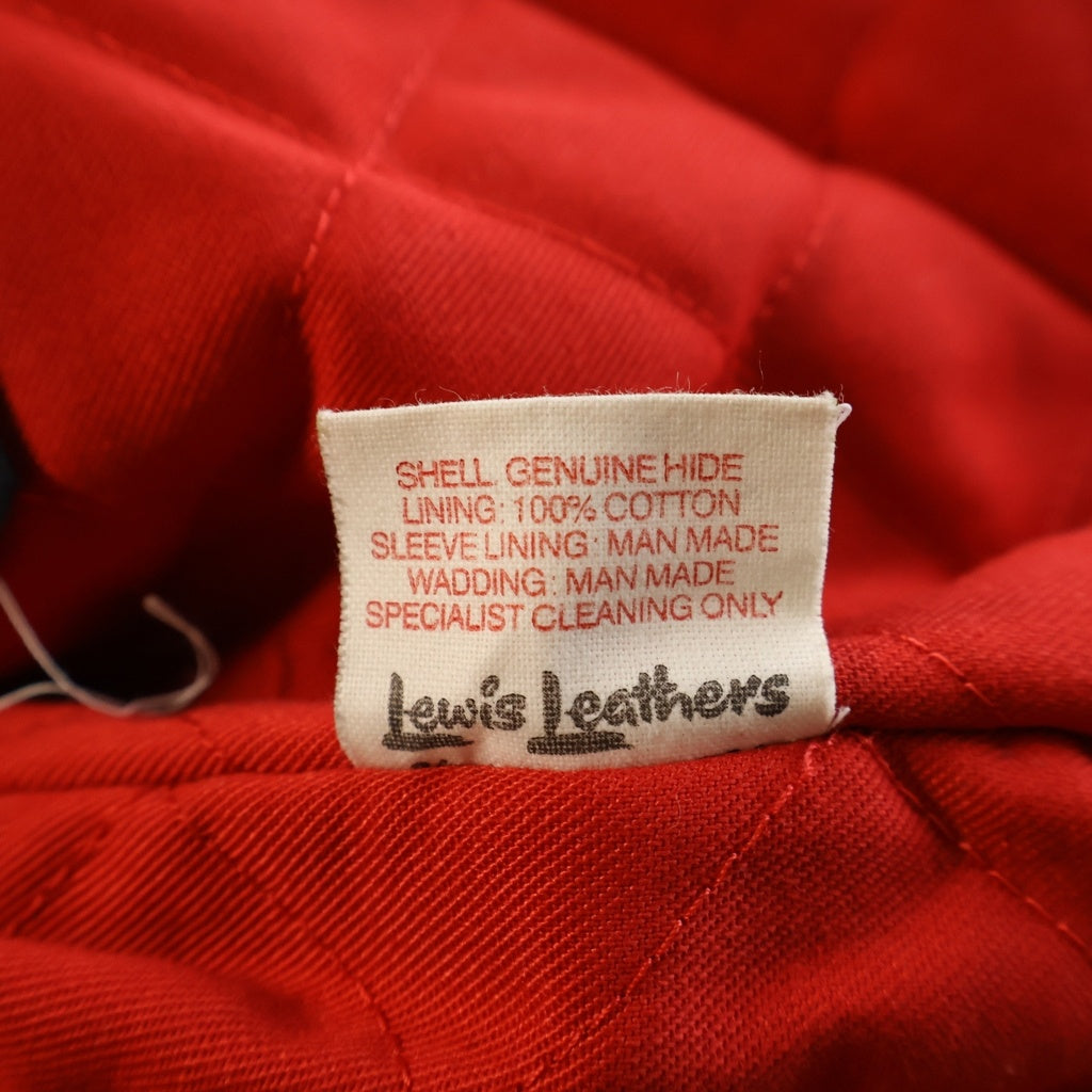 Lewis Leathers(ルイスレザー) SUPERSPORTSMAN スーパースポーツマン マルチポケット パッチデザイン ジップアップ シングルライダース ジャケット ネイビー