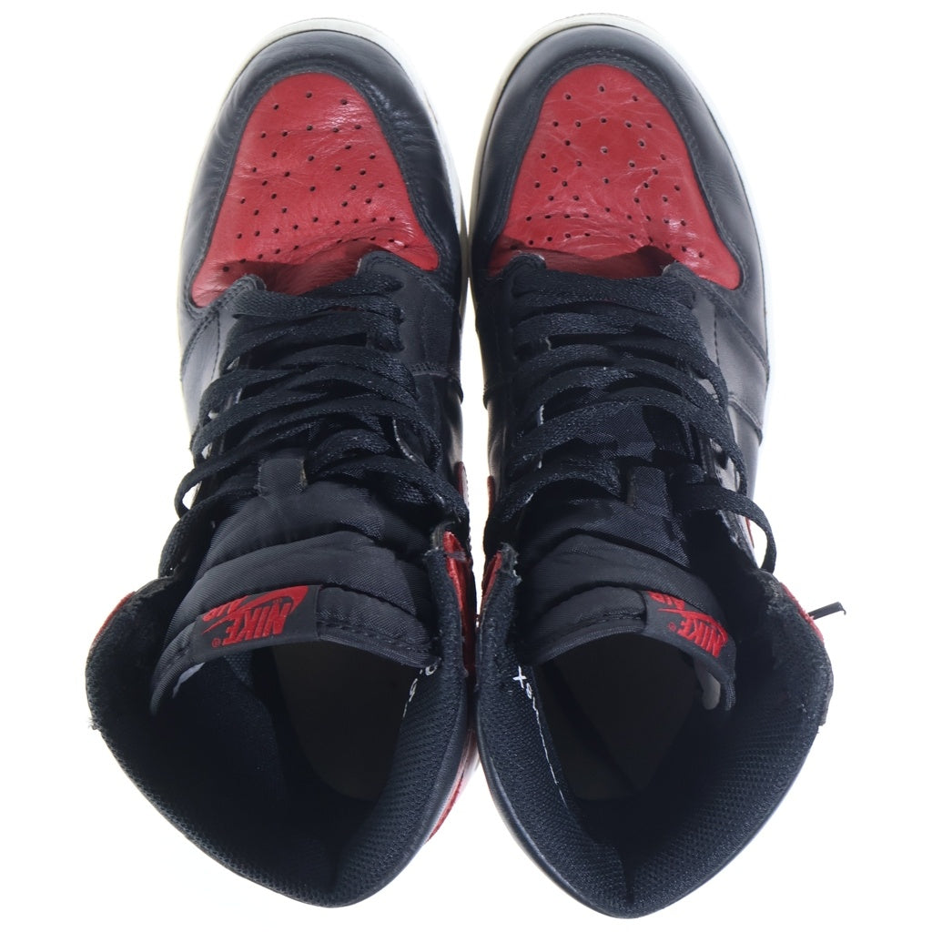 NIKE(ナイキ) AIR JORDAN1 HIGH OG BRED BUNNED 555088-001 エアジョーダン1 レトロ ブレッド バンド ハイカットスニーカー ブラック/レッド US9.5/27.5cm