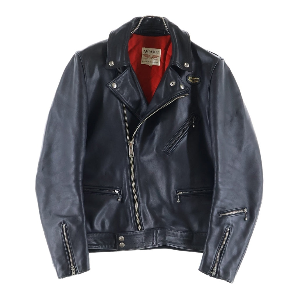 Lewis Leathers(ルイスレザー) マルチポケット ロング丈 サイクロン ジップアップ ダブルライダース ジャケット ブラック