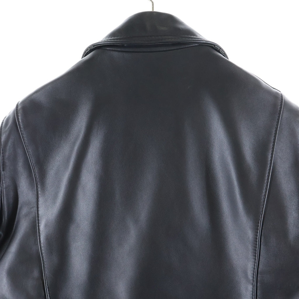 Lewis Leathers(ルイスレザー) マルチポケット ロング丈 サイクロン ジップアップ ダブルライダース ジャケット ブラック