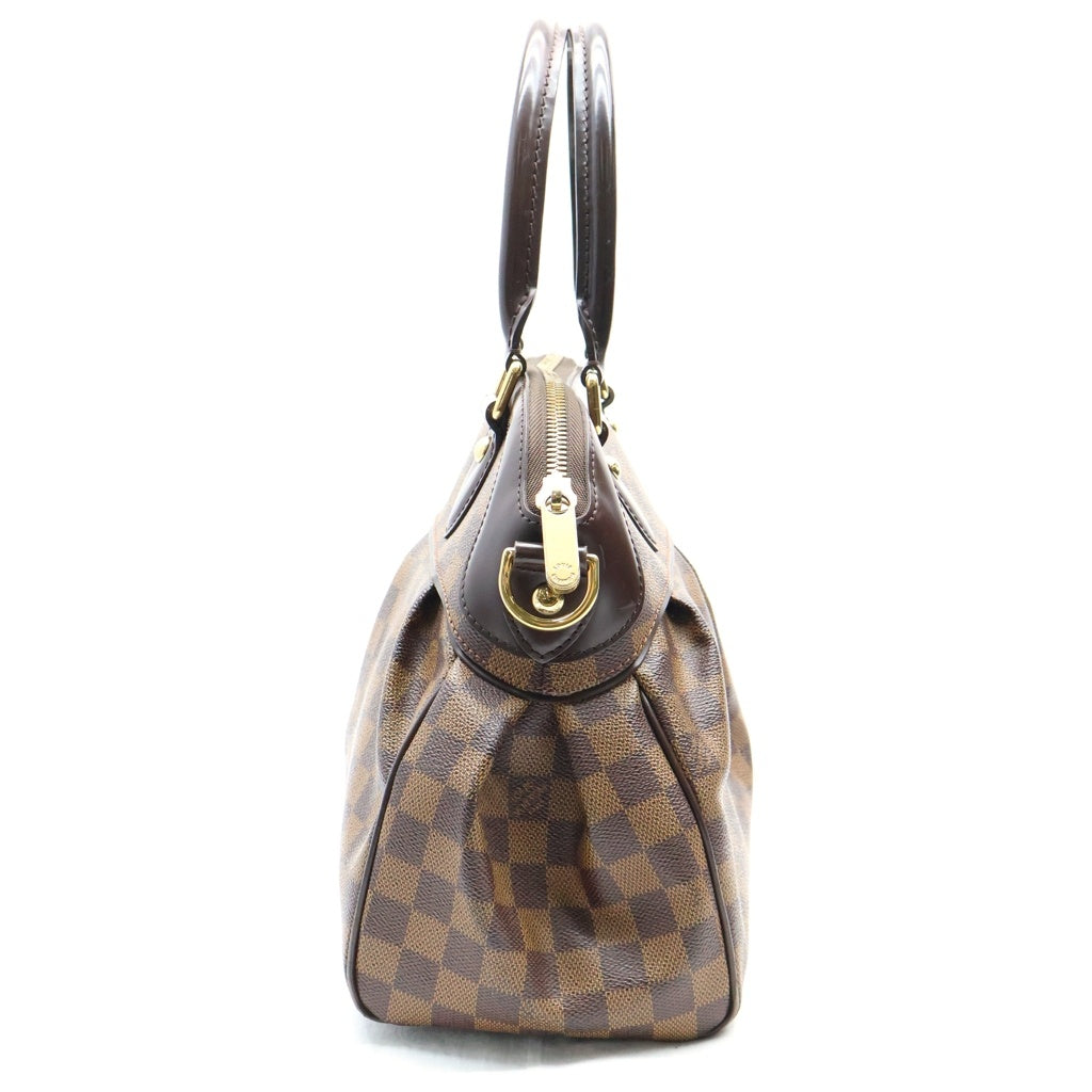LOUIS VUITTON(ルイヴィトン) ダミエ トレヴィPM ハンドバッグ ブラウン レザー×PVC N51997 ゴールド金具