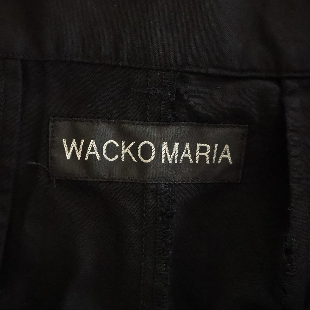 WACKO MARIA(ワコマリア) SWITCHING 50'S SHORT TROUSERS レオパード柄パイピング ベルベット テンセル ショートパンツ ハーフパンツ ショーツ ブラック