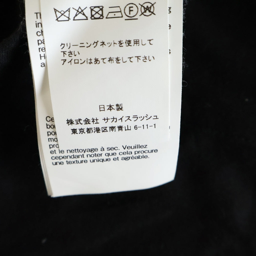 Sacai(サカイ) 26SS ×Carhartt WIP Cotton Jersey T-Shirt カーハートダブリューアイピー ロゴパッチ コットン 半袖Tシャツ カットソー ブラック 26-01092S