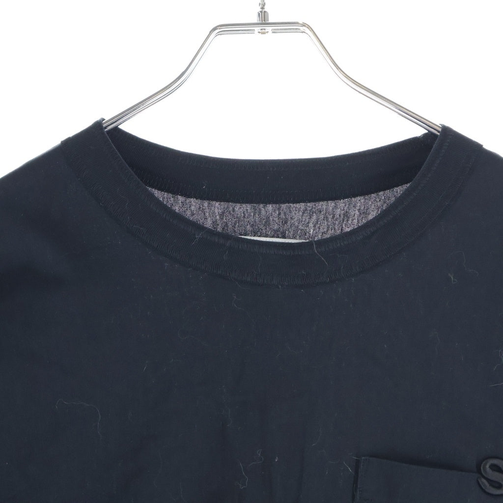 Sacai(サカイ) 26SS Cotton Jersey T-Shirt コットン ジャージー クルーネック 半袖Tシャツ カットソー ブラック SCM-336