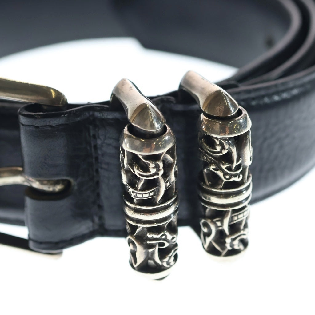 CHROME HEARTS(クロムハーツ) BLT ROLLER 3PC1.5inch 3PCローラーバックル レザーベルト シルバー BCA357